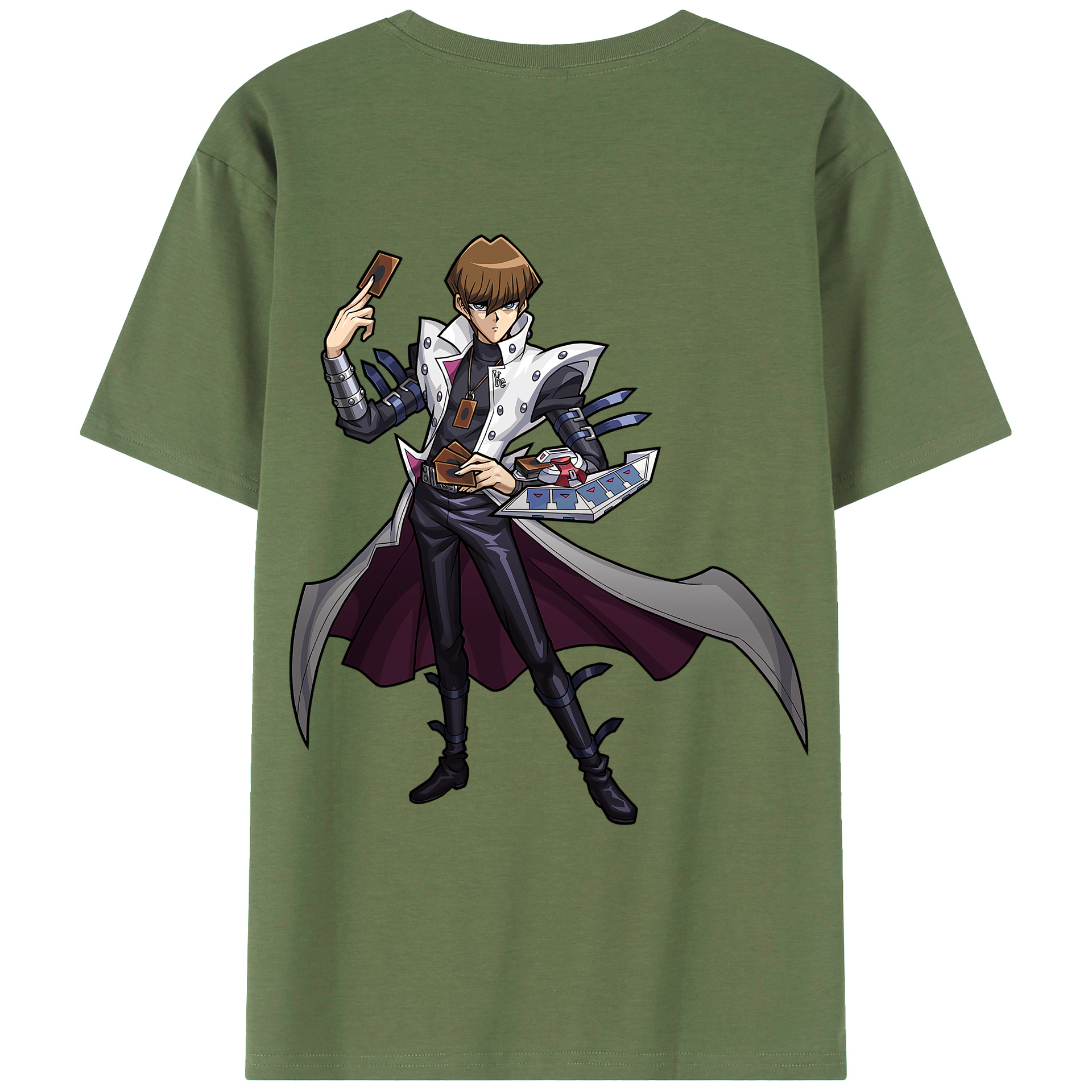 （画像用） 遊☆戯☆王 Yu-Gi-Oh! 綿100％ メンズ半袖Tシャツ（バックプリント） 通気性